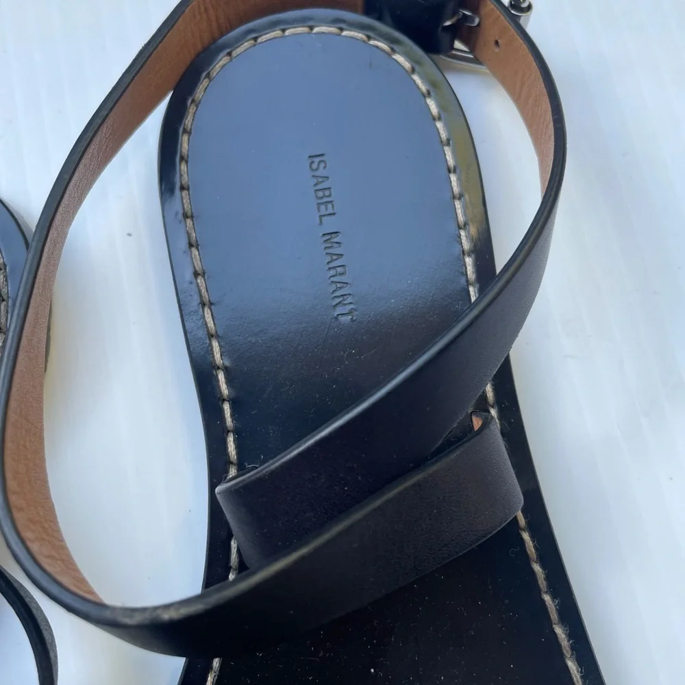 ISABEL MARANT Eldory embellished leather sandals